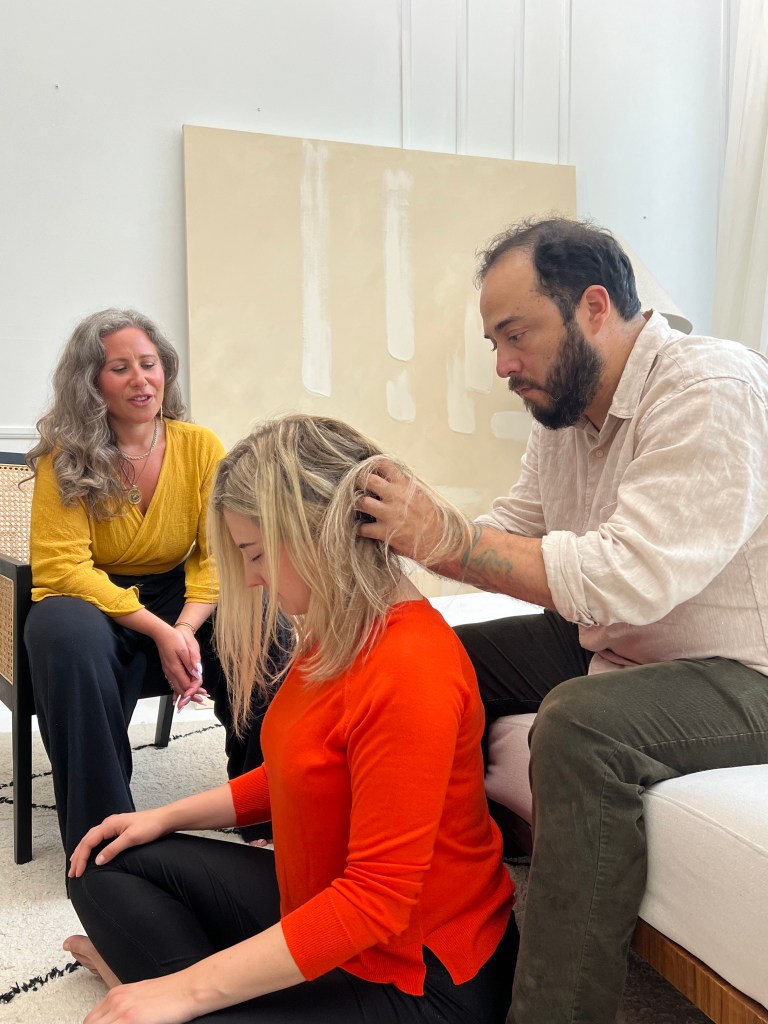 Jaime Verk during a couples one-on-one, Tantric intimacy session.