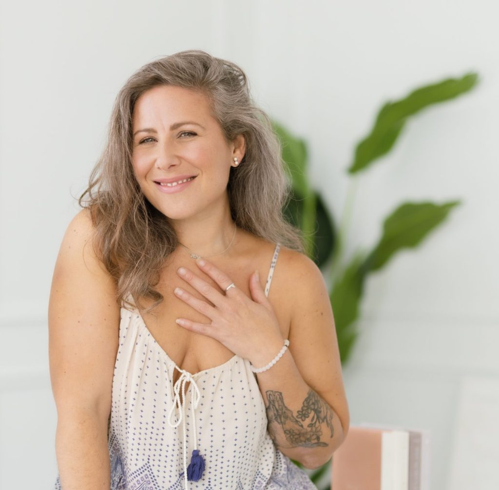 Jaime Verk with hand on heart